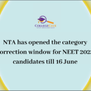NTA has opened the category correction window for NEET 2022 candidates till 16 June