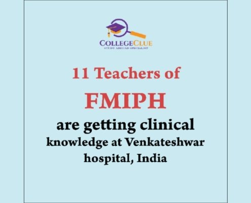 teachers of FMIPH are getting clinical knowledge at Venkateshwar hospital, India