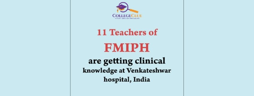 teachers of FMIPH are getting clinical knowledge at Venkateshwar hospital, India