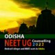 Odisha NEET UG Counselling 2022 MBBS seats in Odisha